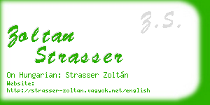 zoltan strasser business card